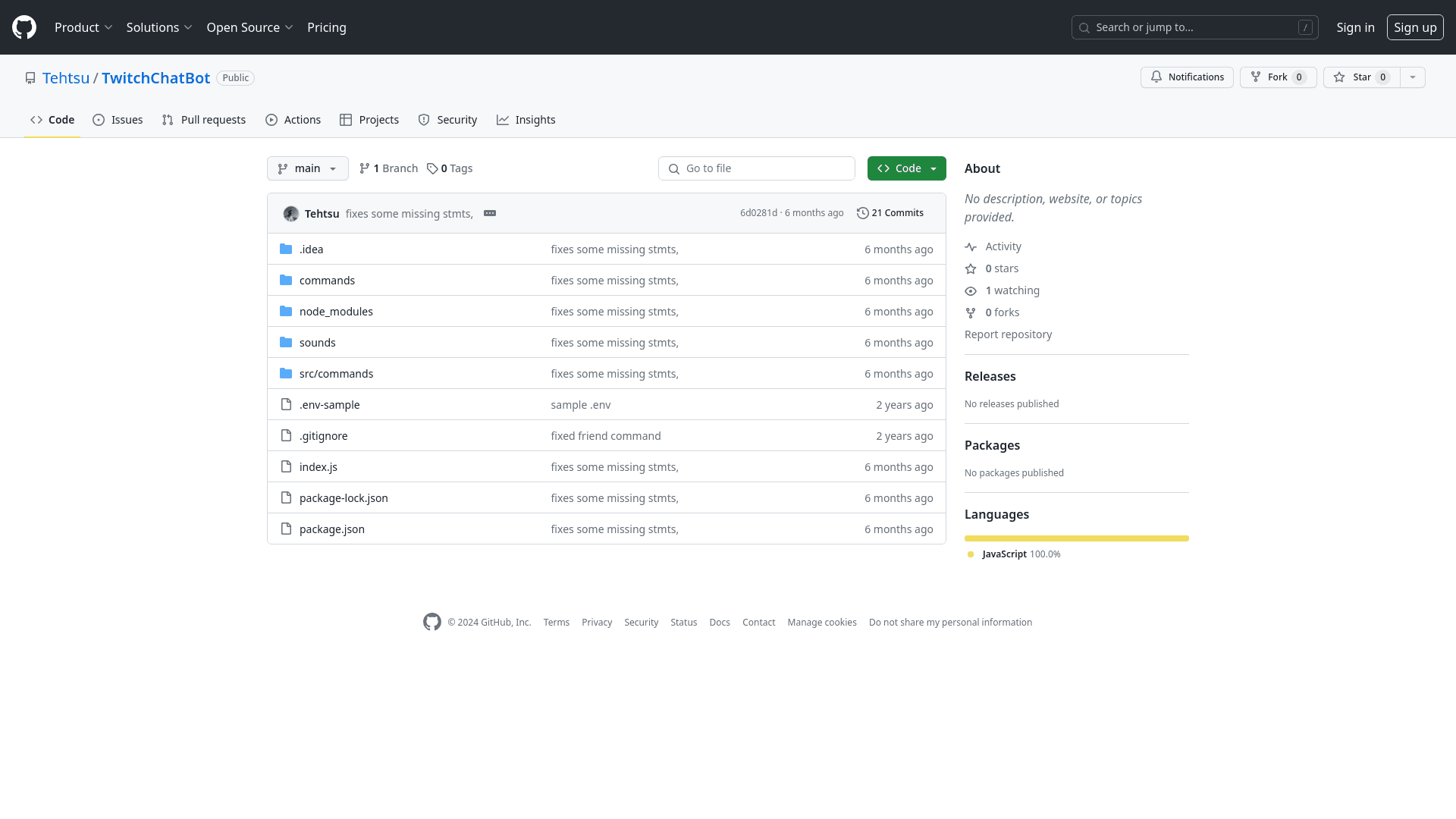Twitch Chat Bot für TetzuTTV